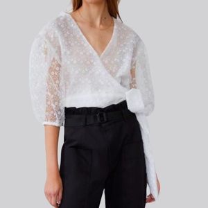 “NEW” ZARA  Floral Organza Blouse